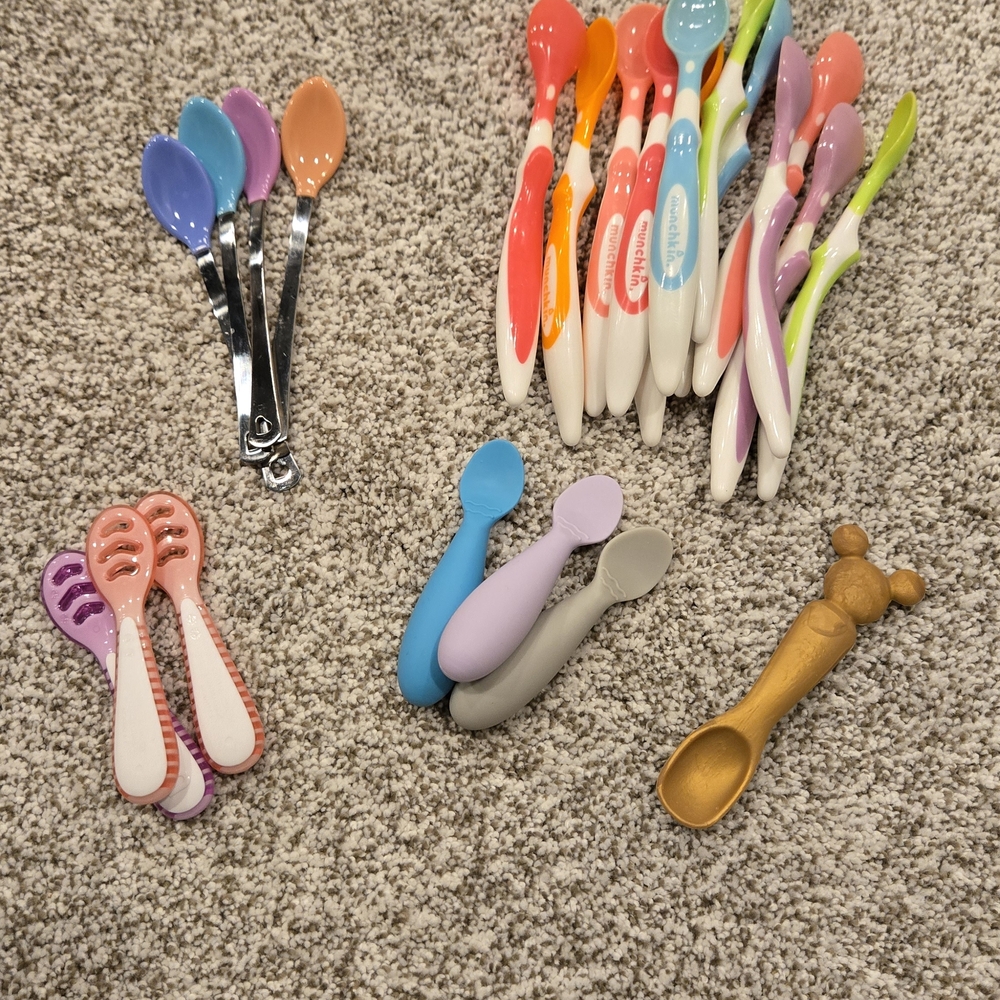Colorful Baby Feeding Spoon Lot